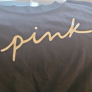Victoria's Secret Pink Logo T-Shirt - Black